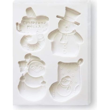 Moule en silicone bonhomme de neige 3D - KAGOLOW - Non adhésif - Résistant à la chaleur (1/4)