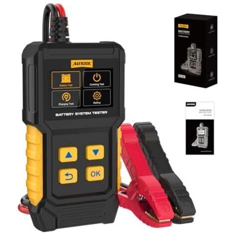 BT360 Testeur de batterie voiture 12 V 24 30-2000 CCA Analyseur système charge et chargement pour voitures, motos, camions, bateaux, véhicules - (1/5)