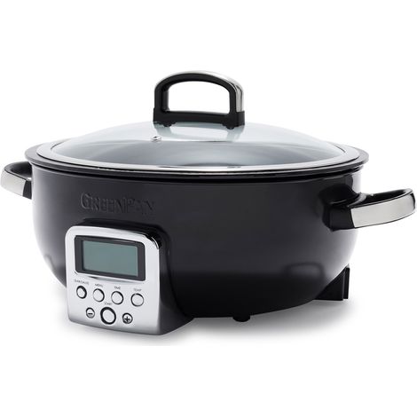 Greenpan - Multi cuiseur 5,6l inox triply revêtement céramique noir (1/2)