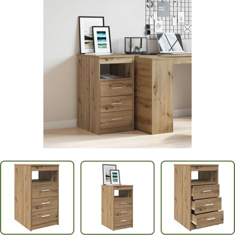 Holzwerkstoff - Schubladenschrank Artisan-Eiche 40x50x76 cm Holzwerkstoff (1/5)