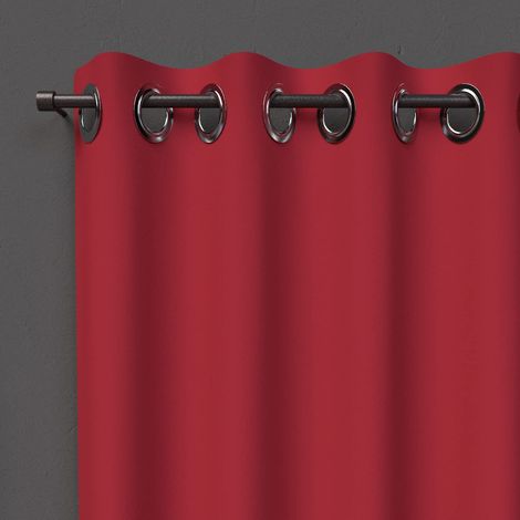 Soleil d'ocre OSCURANTE Tenda con Occhielli, Rosso, 140 x 180 cm (1/2)