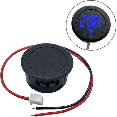 Voltmètre automobile à deux fils avec affichage LED, connexion inversée pour les professionnels (1/5)