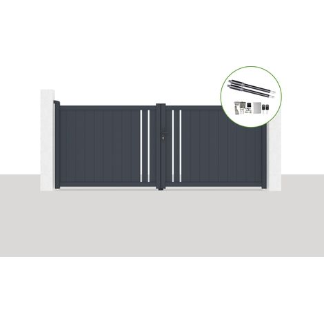 Pack portail battant électrique 350x140cm GIONA + Motorisation RANGER B150 (1/5)
