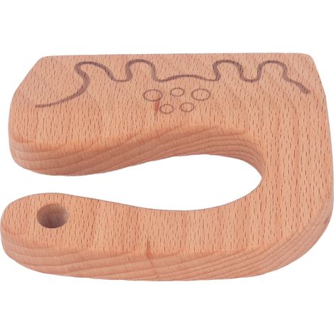 Couteau en bois pour enfants, hachoir à fruits et légumes, jouet de cuisine d'extérieur dinosaure (1/5)
