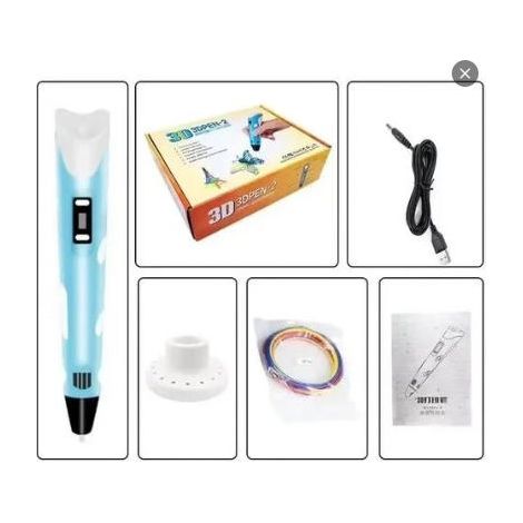 FLITI 3D Printing Pen PLA 12 Colors with Stand and USB Cable for Children and Adults, Ideal Creative and Educational Gift, Pink (1/5)