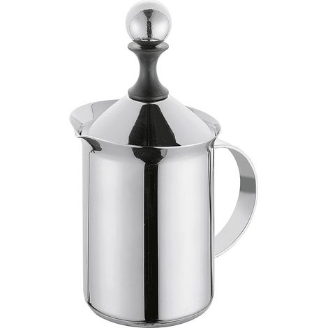 Cilio Classic Milchaufschäumer aus Edelstahl für Induktionsanwendungen, 3 Tassen
