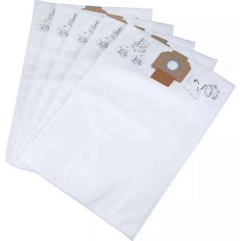 KIT 5 PEZZI SACCHETTI IN TESSUTO PER ASPIRATORE AS 30, AS 42 E LAC - MILWAUKEE