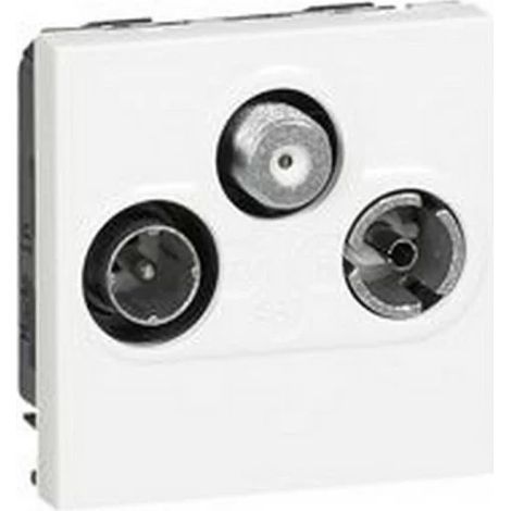 Legrand 078786 - PRISETV/FM/SAT PROG MOSAIC - 2 MOD - WHITE
