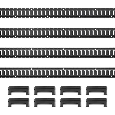 Kit de rails d'arrimage E Track,VEVOR 4PCS rails E en acier 610 mm,charge de 907 kg,avec vis pour sécuriser les cargaisons,garages,camionnettes, (1/5)