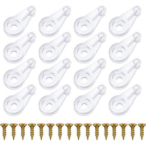 80 Pcs pince verre,Clips de Retenue,pince avec or Vis,Clips de Accessoires transparent,pour 4mm épaisseur Cadre Meubles en Verre Clips (1/5)