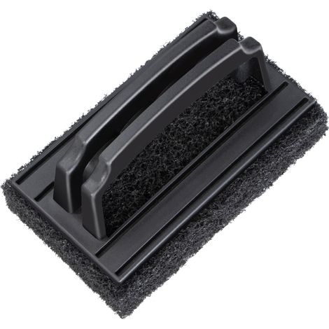 Spazzola per la pulizia del barbecue con setole e spugna robusta, compatibile con barbecue a gas, a carbone e in porcellana.