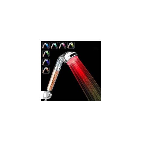 LED-Duschkopf mit 7 wechselnden Farben für Bad und Spa – Wassersparender Hochdruck – Hochleistungsfiltration mit dreistufigem Ionenschutz – Crezuo