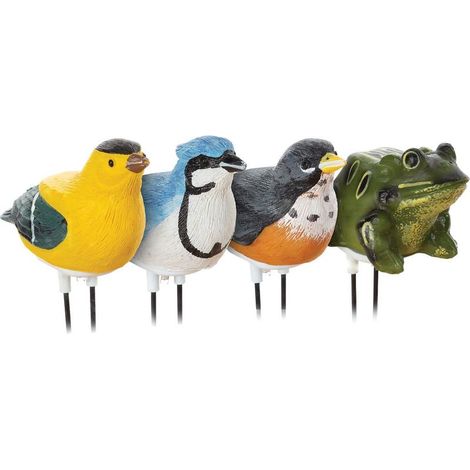 Capteur Humidite Sol - Testeur Humidite Plantes Avec Alerte Sonore Oiseau Grenouille - Mode Nuit Automatique - Lot De 4 - Fonctionne Avec Piles LR1130 (1/5)
