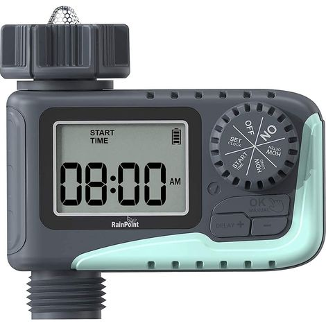 Irrigation computer, automatic irrigation programmable irrigation clock with rain delay, water timer for garden and greenhouse 105 (1/5)