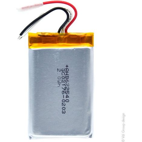 Batteria Li-Po 1S1P ICP622540PMT+ PCM UN38.3 3.7V 550mAh fils (1/3)