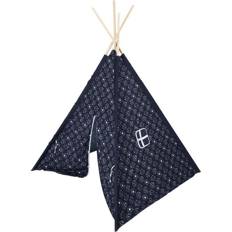 Tipi Enfant "Monsieur Heureux" 160cm Bleu (1/5)