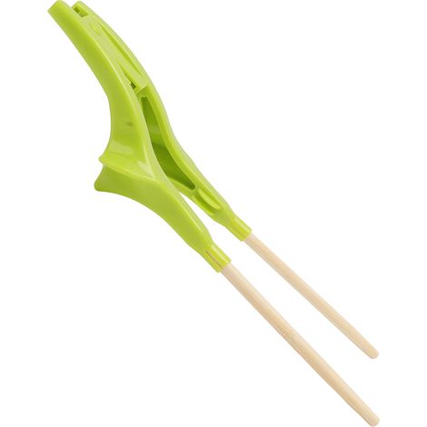 Baguettes pour personnes handicapées en ABS et bambou, profilées et antidérapantes, pour l'apprentissage des baguettes chez les personnes âgées. (1/5)