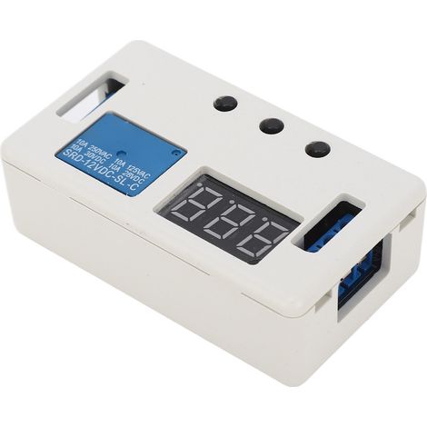 12-V-DC-Zeitverzögerungsrelaismodul, multifunktionaler, einstellbarer digitaler Timer, Zyklusschalter, SPS-Steuerung (1/5)