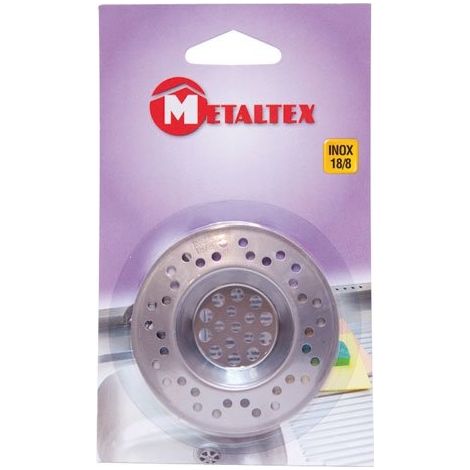 Metaltex Filtro de fregadero acero inoxidable diámetro 7 cm