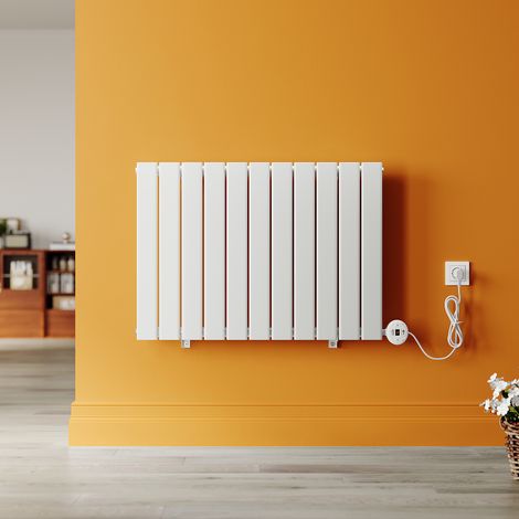 SONNI Heizkörper aus Stahl, Intelligenter Heizkörper Flach mit Temperaturregelung, Vertikal Einlagig Design Flach Paneelheizkörper, Weiß 600x830mm, 800Watt (1/5)