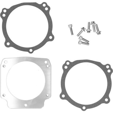 Adaptador de cuerpo de aceleración de aleación de aluminio, resistente, con 2 juntas, adaptador de cuerpo de aceleración de 7 tornillos con orificio pasante de 3,6 pulgadas para el cuerpo de aceleraci (1/4)
