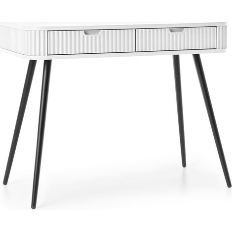 Coiffeuse : Blanc, pieds Noir, 103 × 80 × 49 cm (1/4)