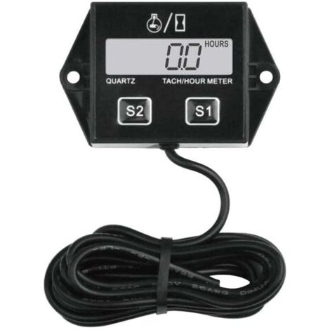 Tacómetro digital con contador de horas y batería reemplazable, medidor de RPM para scooter, tractor cortacésped, motocross, generador, motosierra, motor fueraborda, motonieve, hidrolavadora - ZSB-02