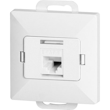 Prise Internet RJ45 Cat.6 Encastrée - Blanc - SILUMEN