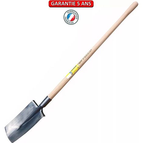 Standard-Spaten mit polierter Vorderseite und Apfelgriff OUTILS PERRIN