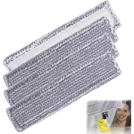 Chiffon Microfibre - 2 Pièces - Gris - Pour Nettoyeur Vitres Kärcher WV2 WV5 - Lavable Et Réutilisable (1/5)