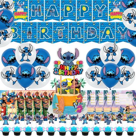 Kit De Décoration De Fête Thème Ange Bleu - Assiettes - Gobelets - Couverts - Nappe - Bannière - Décorations Pour Gâteaux - 10 Pièces (1/4)