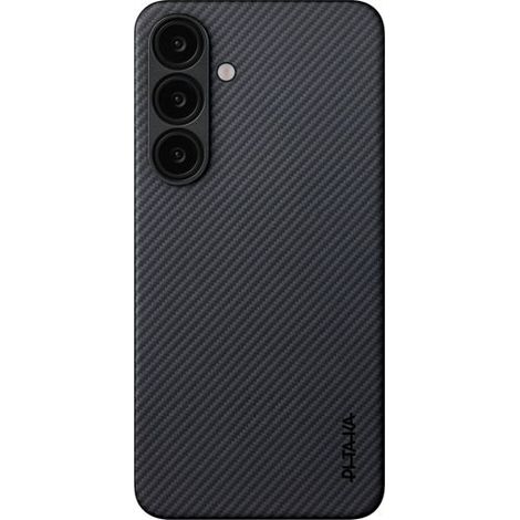 Pitaka Ultra-Slim Case for Samsung S25+ Black/Grey Twill (1/4)