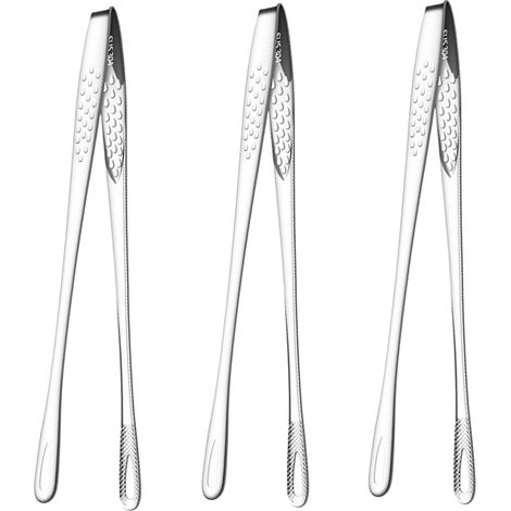 Lot de 2 pinces de cuisine, pinces de chef en acier inoxydable, outils de cuisine multifonctions pour barbecue et ustensiles de cuisine. (1/5)
