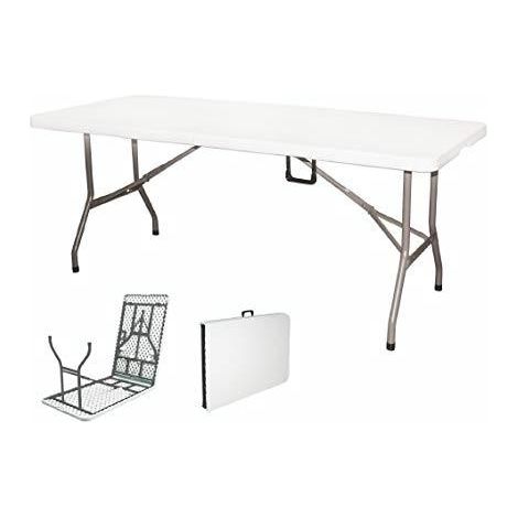 TAVOLO PICNIC BIRRERIA PIEGHEVOLE VALIGETTA BIANCO 181X74X74 CM USATO COME NUOVO (1/3)