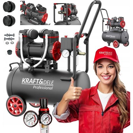 Ölfreier Kompressor Kraft&Dele, 8 bar, 24 l, 1300 W, 2800 U/min, 72 dB
