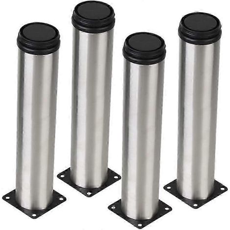 Pieds monoblocs réglables en acier inoxydable Argent, 50 x 250 mm (1/5)