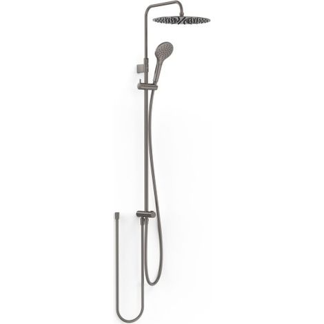 Ensemble de douche adaptable à tout type de robinet Graphite - TRES 19063502GR