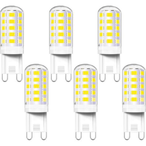 Lot de 6 Ampoule LED G9 4W Blanc Froid 6000K Non-dimmable pour Lustre et Applique