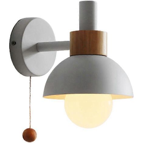 LED-Wandleuchte aus Holz mit Schalter, Eichenholz-Wandstrahler für das Wohnzimmer, moderne dekorative Beleuchtung, 1 Stück, skandinavisches Design, mind. 180 Watt (1/5)