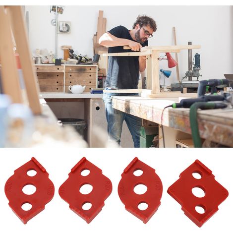 Schnellpositionierer für halbrunde Winkel in der Holzbearbeitung (4 Stück), Schnellpositionierer für R-förmige Winkelrundungsmaschine (rot) (1/5)