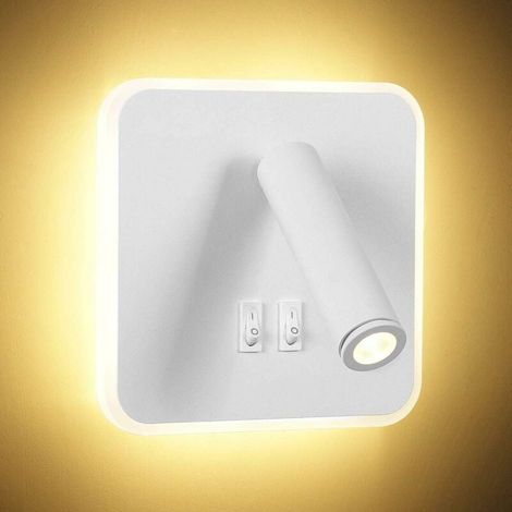 Applique Murale Led - 8 W - Température de Couleur 3000 K - Orientation 350° - Pour Chambre à Coucher et Salon - 1 Pièce (1/5)