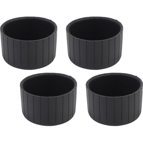 Lot de 4 protections de sol antidérapantes rondes en plastique de 60 mm pour pieds de chaises, idéales pour les sols en bois dur. (1/5)