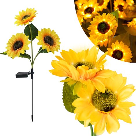 Dekorative Solar-Gartenleuchten von Rebel – Sonnenblume (1/5)