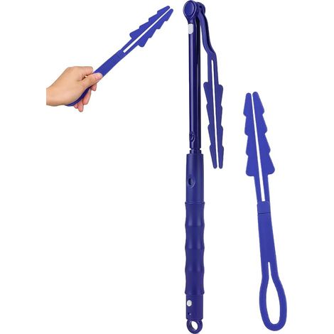 Handle Replacement Kit with 1 Handle, 1 Telescopic Pole, Duster Refill Handle, Extended Telescopic Handle Adjustable Length, Home Cleaning Tool (Blue) (1/5)