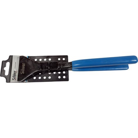 Pinza deroof straight Silver, strumento professionale per lavori di copertura, progettato ergonomicamente per tagliare e piegare con precisione i materiali.