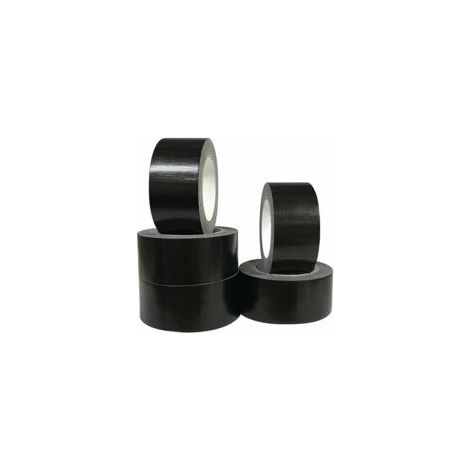 Lot de 5 rubans adhésifs en tissu noir 220 microns x 50 mm x 20m, gaffer noir,ruban adhésif americain de réparation d'étanchéité,heavy duty duct tape,ruban large resistant noir (1/5)