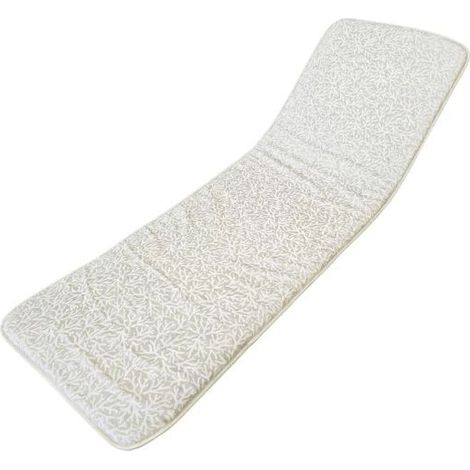 CUSCINO LETTINO 190X65 SEDUTA ARREDO GIARDINO CORALLIUM BIANCO