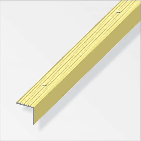 profilo per scala 19 x 20 alluminio ottonato forato