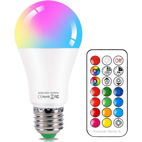 E27 RGB-LED-Lampe mit Farbwechselfunktion, intelligente dimmbare LED-Lampe für dekoratives Schlafzimmer