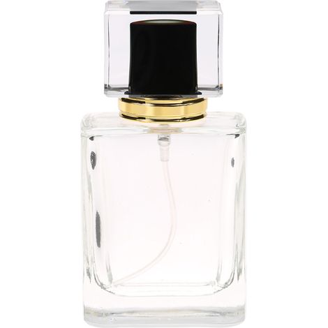 50ml pulvérisateur métallique rechargeable noir voyage portable atomiseur parfum flacon (1/5)